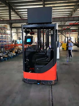 WMS+人工三向叉車+車載操作終端的半自動化立庫方案